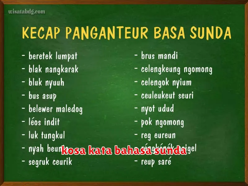 kosa kata bahasa sunda