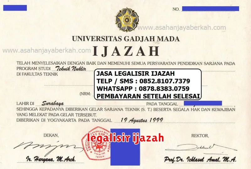 legalisir ijazah