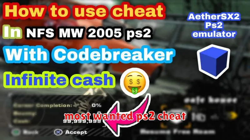 most wanted ps2 cheat