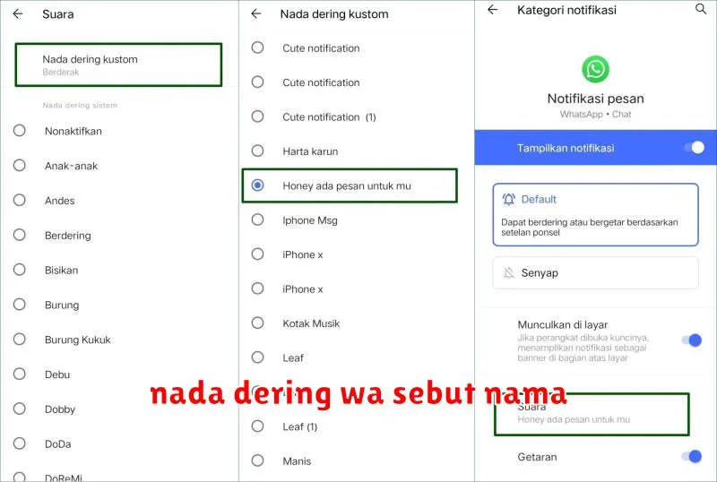 nada dering wa sebut nama