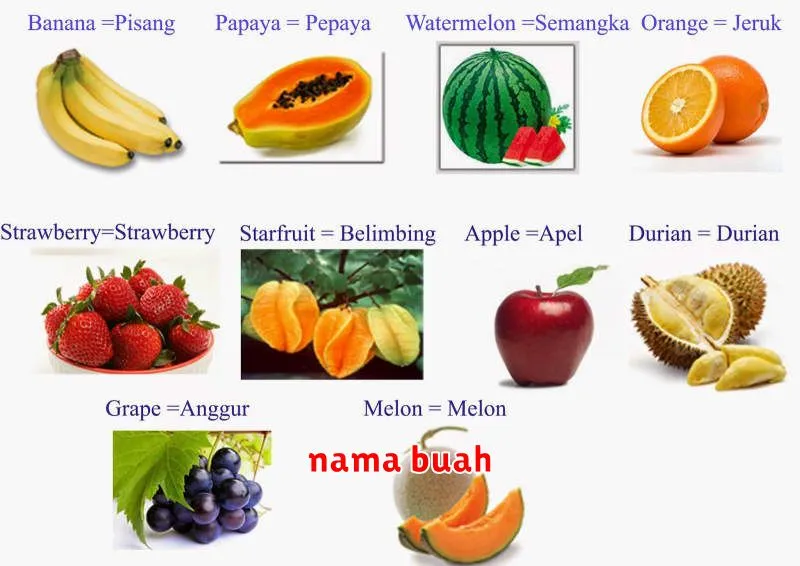 nama buah