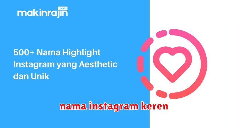 nama instagram keren