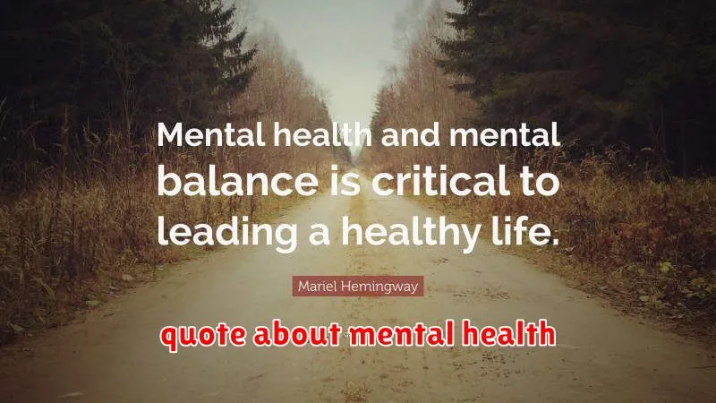 quote about mental health