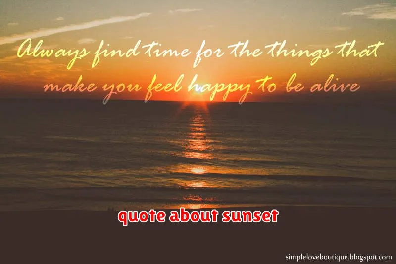 quote about sunset