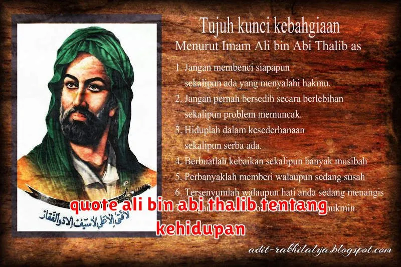 quote ali bin abi thalib tentang kehidupan