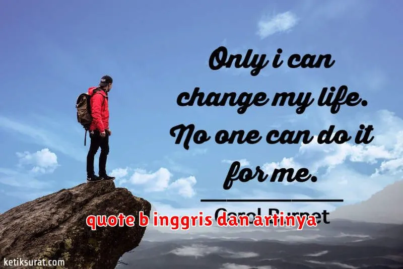 quote b inggris dan artinya