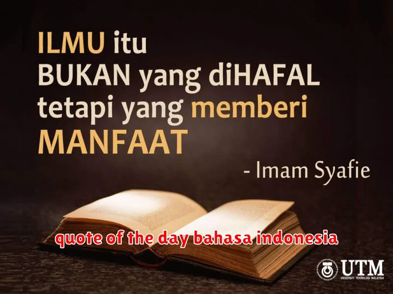 quote of the day bahasa indonesia