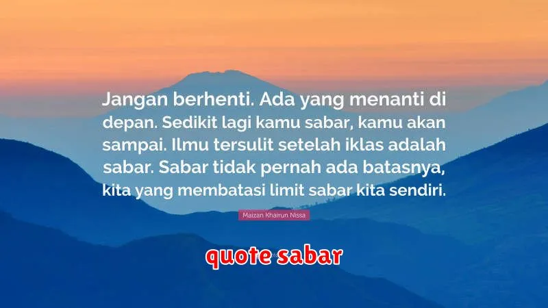 quote sabar