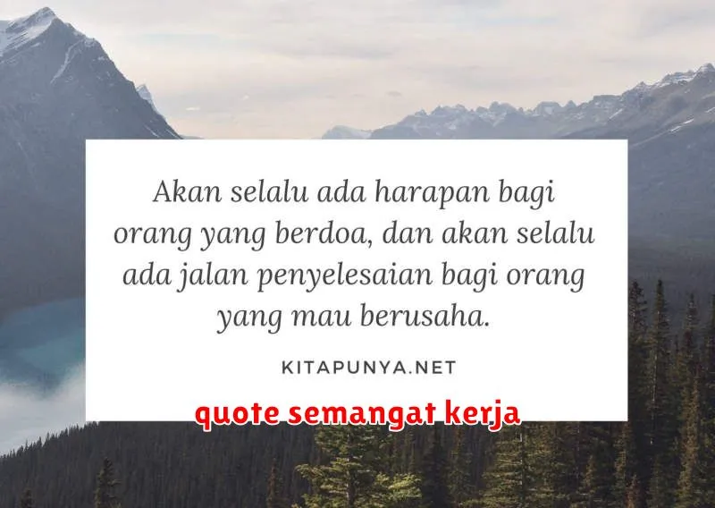 quote semangat kerja