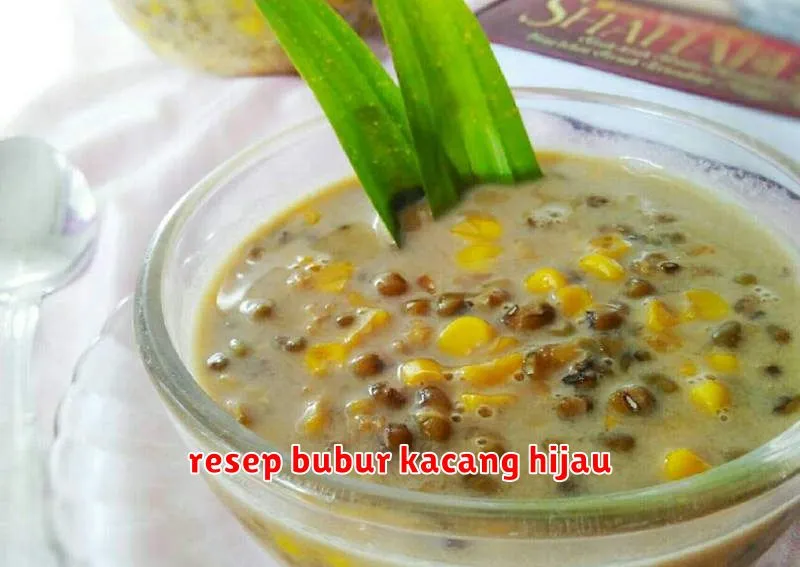 resep bubur kacang hijau