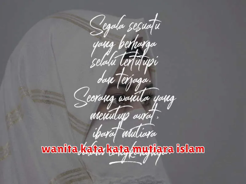 wanita kata kata mutiara islam