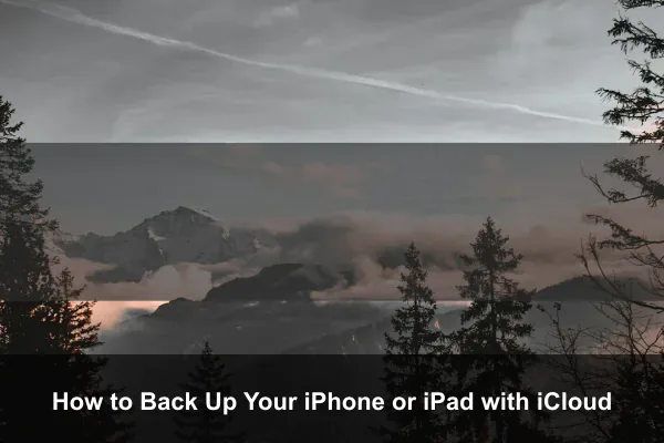 How to Back Up Your iPhone or iPad with iCloud